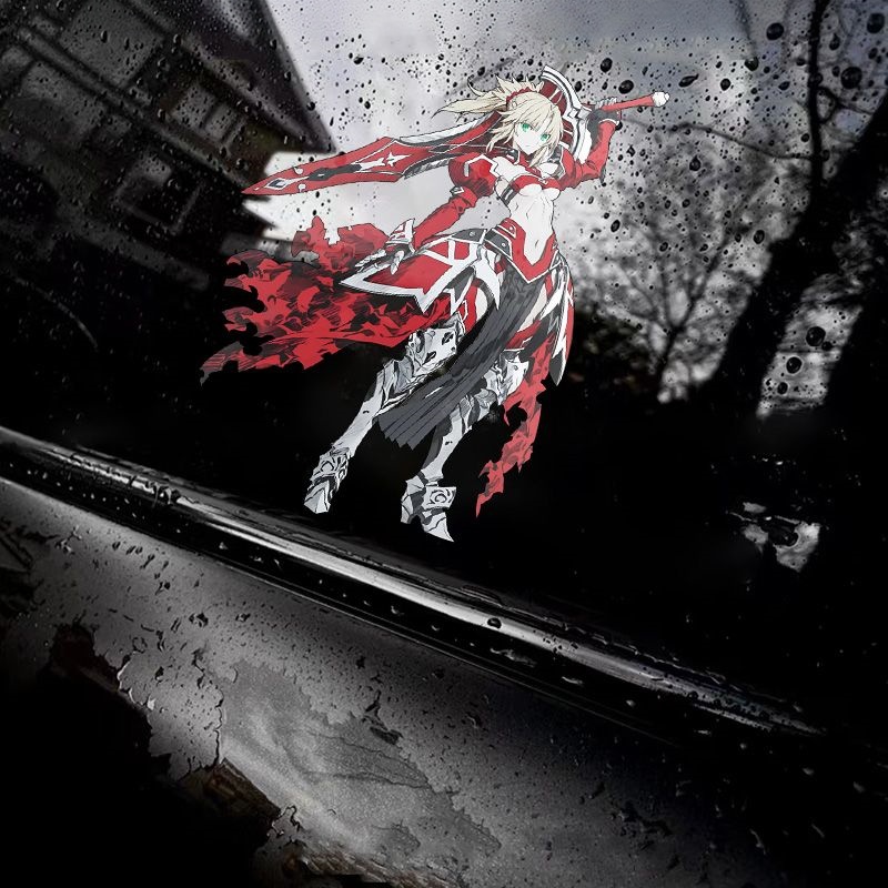 Motorcycle Gear Auto - Наклейки на автомобиль Fate Mordred, аниме-фигурка,