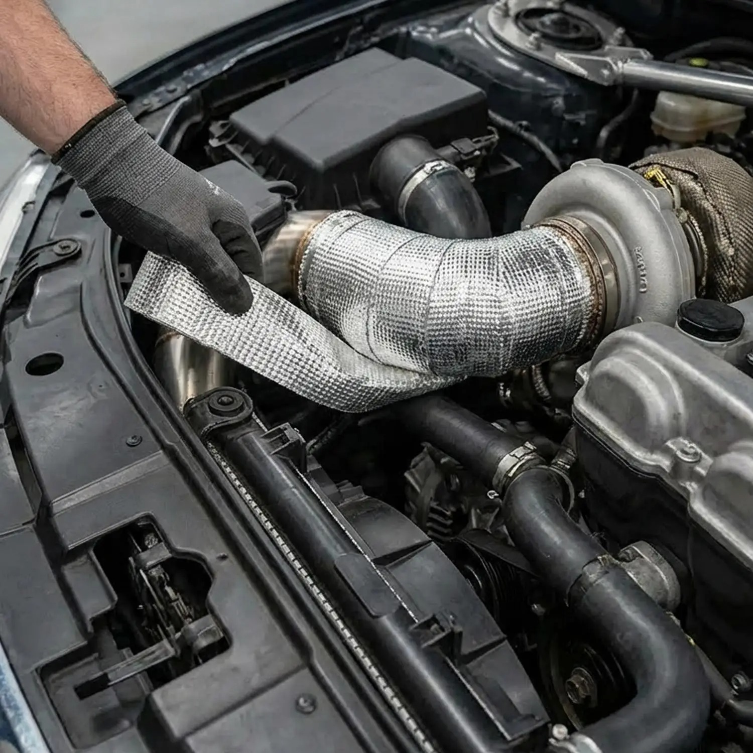 Exhaust Wrap Titanium - Термолента для глушителя мотоцикла, теплоизоляционная обмотка