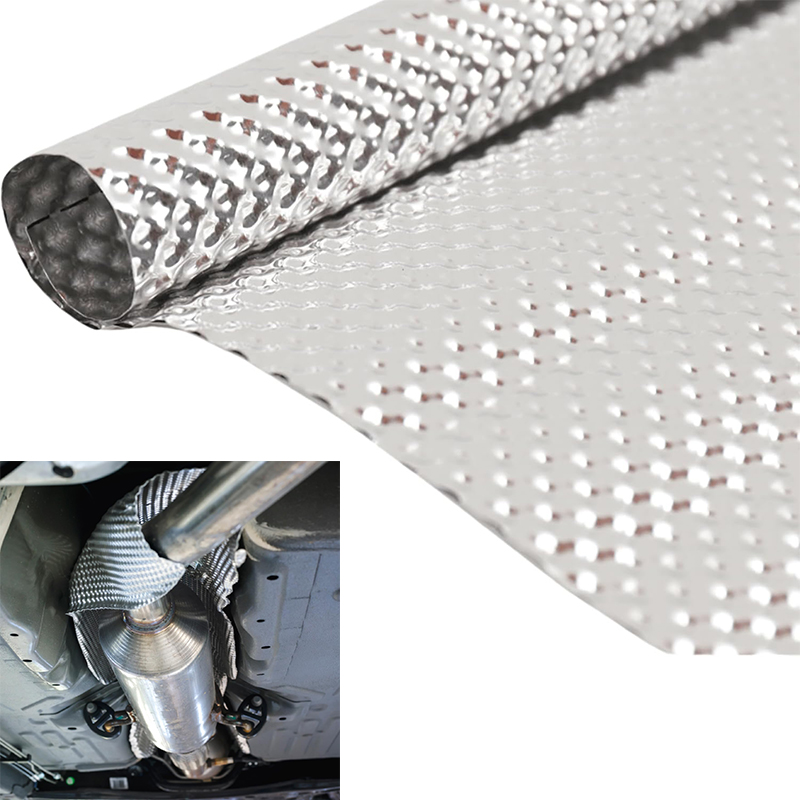 Exhaust Wrap Titanium - Тисненый алюминиевый теплозащитный экран выхлопной системы