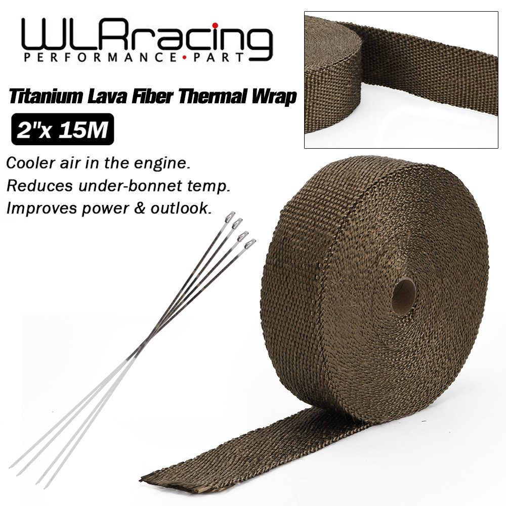 Exhaust Wrap Titanium - WLR RACING-15 М Премиум выхлопная теплоизоляционная