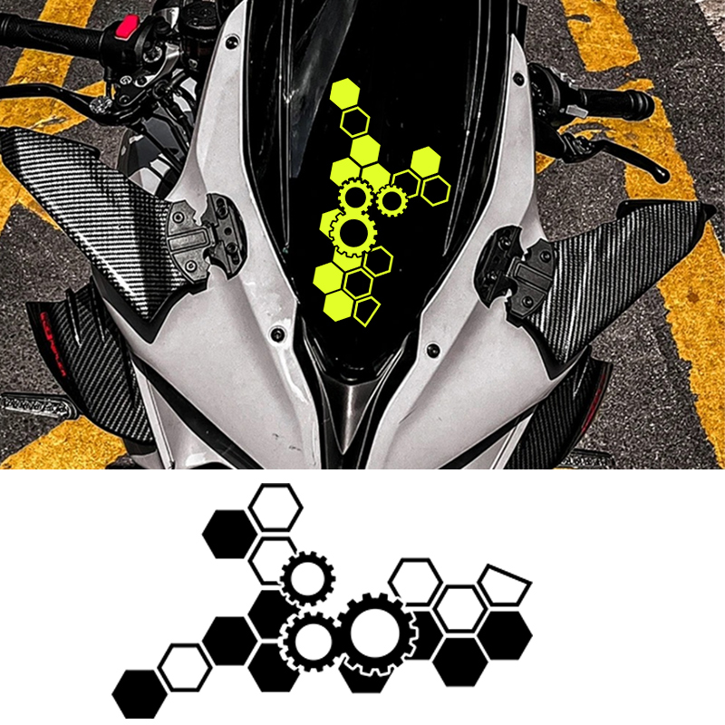 Наклейка с рисунком шестеренок – обзор и цена Motorcycle Gear Pattern